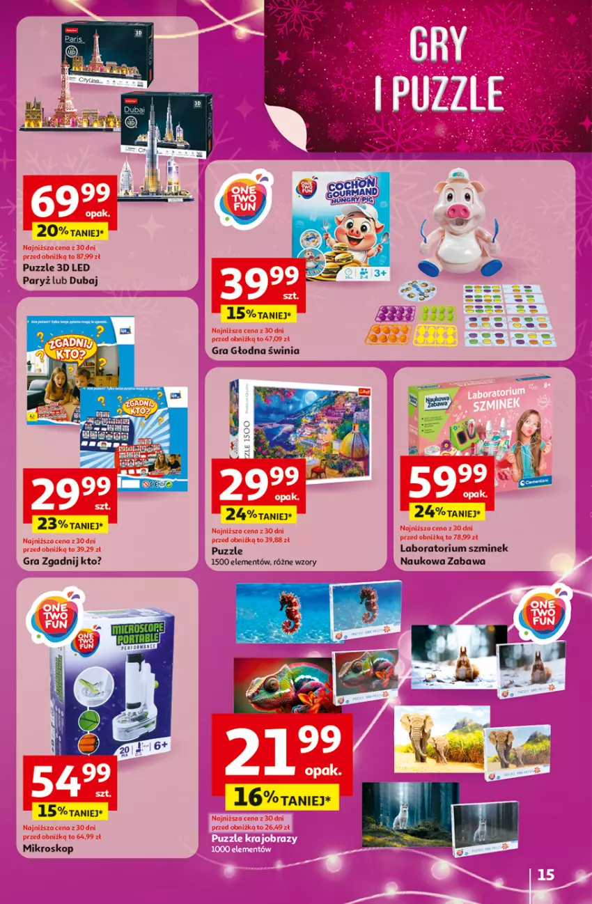 Gazetka promocyjna Auchan - Gazetka Święta jak babcię kocham Hipermarket Auchan - ważna 27.11 do 03.12.2025 - strona 15 - produkty: Gra, Mikroskop, Puzzle, Ryż