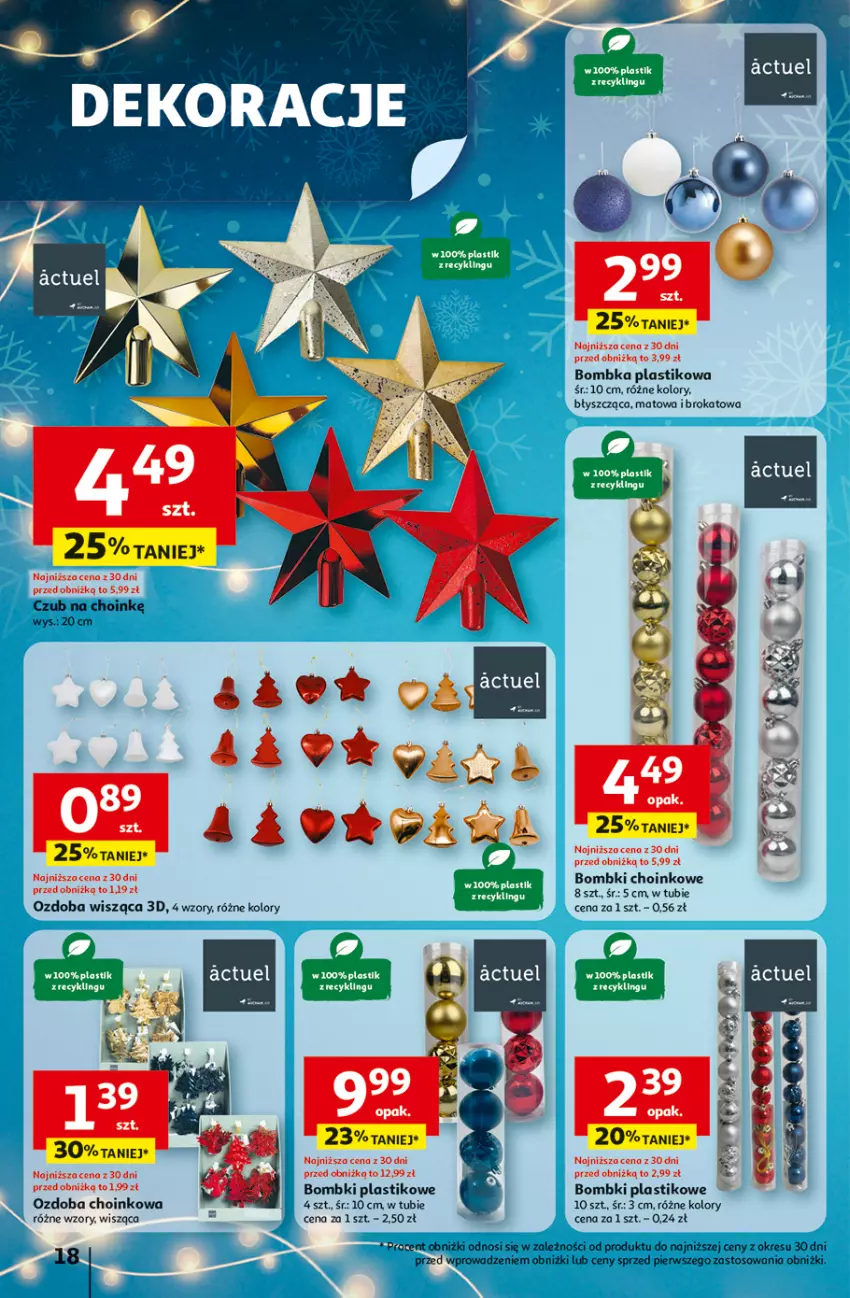 Gazetka promocyjna Auchan - Gazetka Święta jak babcię kocham Hipermarket Auchan - ważna 27.11 do 03.12.2025 - strona 18 - produkty: Bombki, Ozdoba