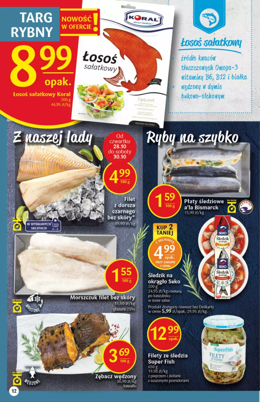 Gazetka promocyjna Delikatesy Centrum - Gazetka DC43 n. fresh - ważna 28.10 do 03.11.2021 - strona 12 - produkty: Kawa, Pieprz, Płaty śledziowe, Sałat, Salsa, Sos