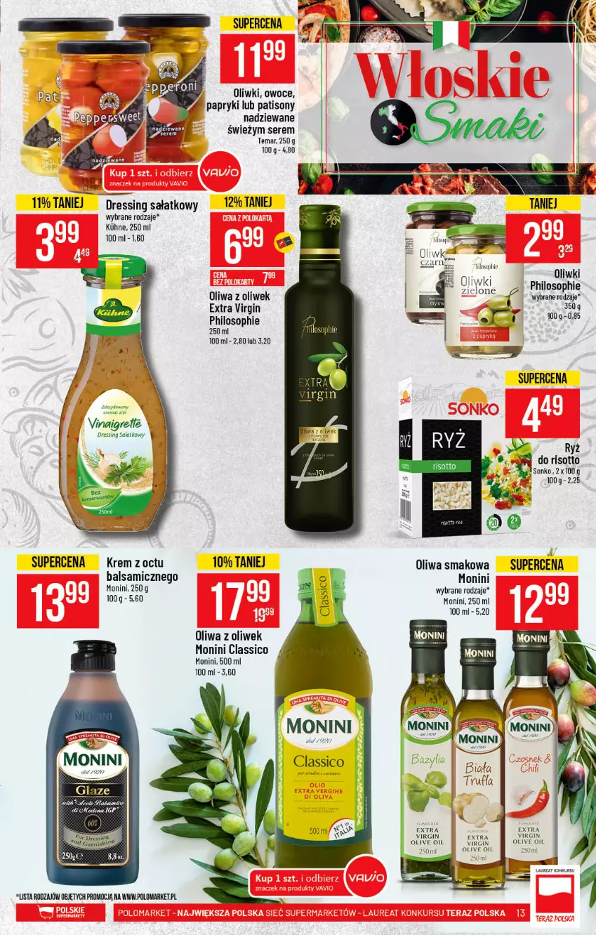 Gazetka promocyjna PoloMarket - Gazetka promocyjna  r - ważna 24.02 do 02.03.2021 - strona 13 - produkty: Dres, Gin, Monini, Oliwa z oliwek, Oliwki, Owoce, Sałat, Ser, Sonko, Sony