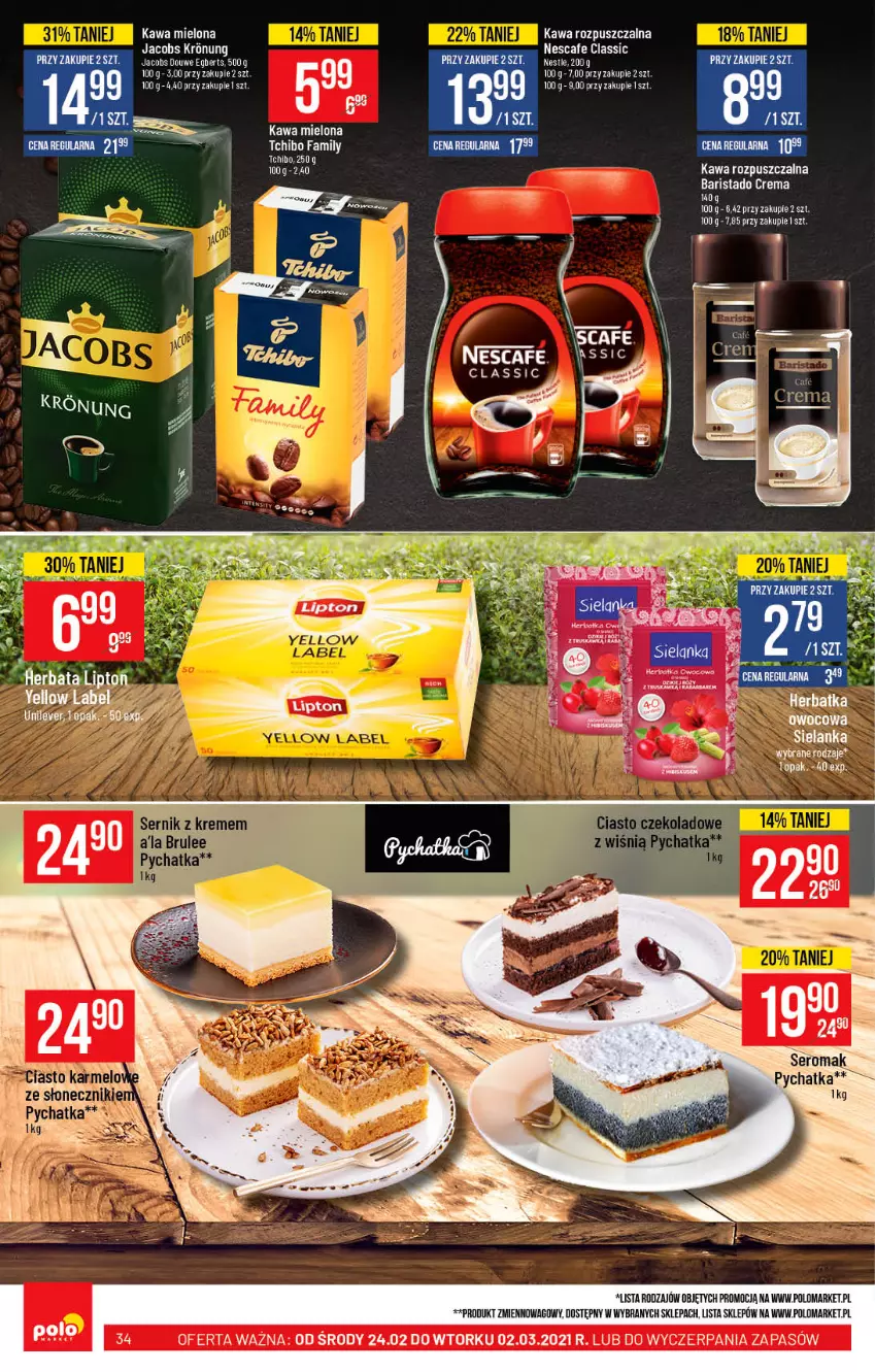 Gazetka promocyjna PoloMarket - Gazetka promocyjna  r - ważna 24.02 do 02.03.2021 - strona 34 - produkty: Jacobs, Kawa, Kawa mielona, Kawa rozpuszczalna, Ser