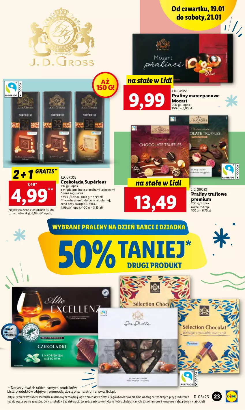 Gazetka promocyjna Lidl - GAZETKA - ważna 19.01 do 21.01.2023 - strona 27 - produkty: Czekolada, Gra, Praliny