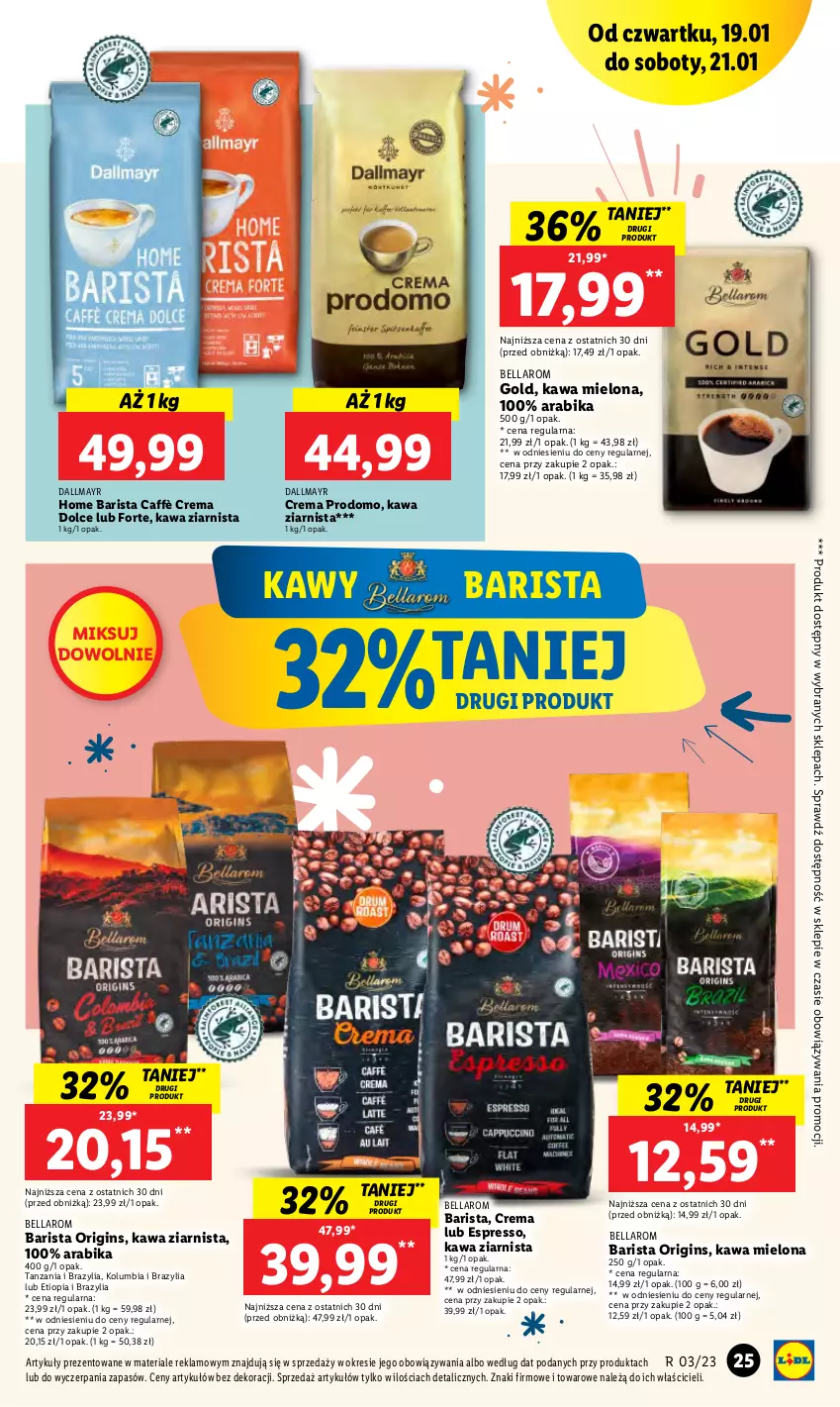 Gazetka promocyjna Lidl - GAZETKA - ważna 19.01 do 21.01.2023 - strona 29 - produkty: Bell, Bella, Dallmayr, Gin, Kawa, Kawa mielona, Kawa ziarnista