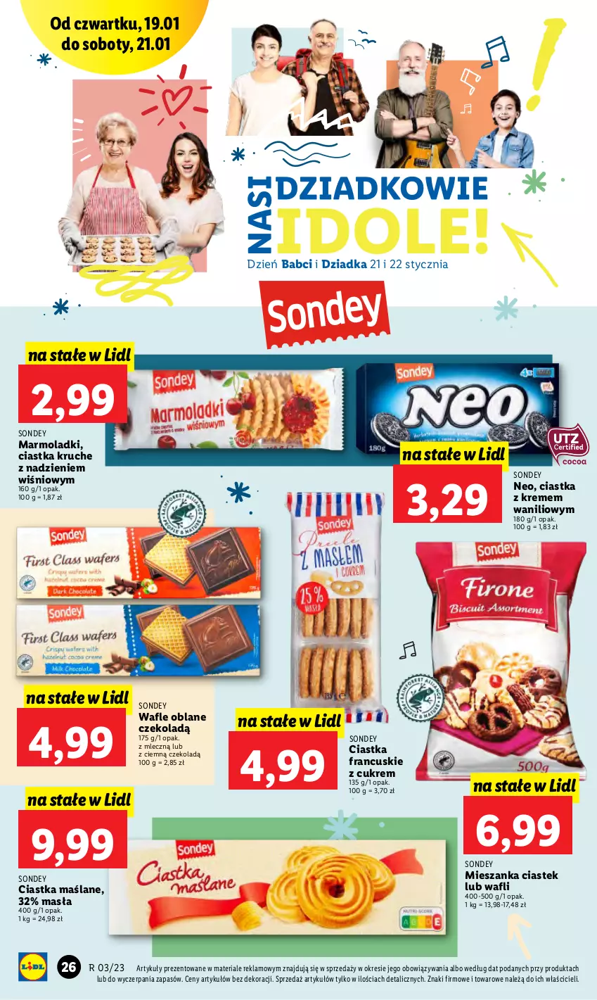 Gazetka promocyjna Lidl - GAZETKA - ważna 19.01 do 21.01.2023 - strona 30 - produkty: Ciastka, Mola, Stek, Wafle