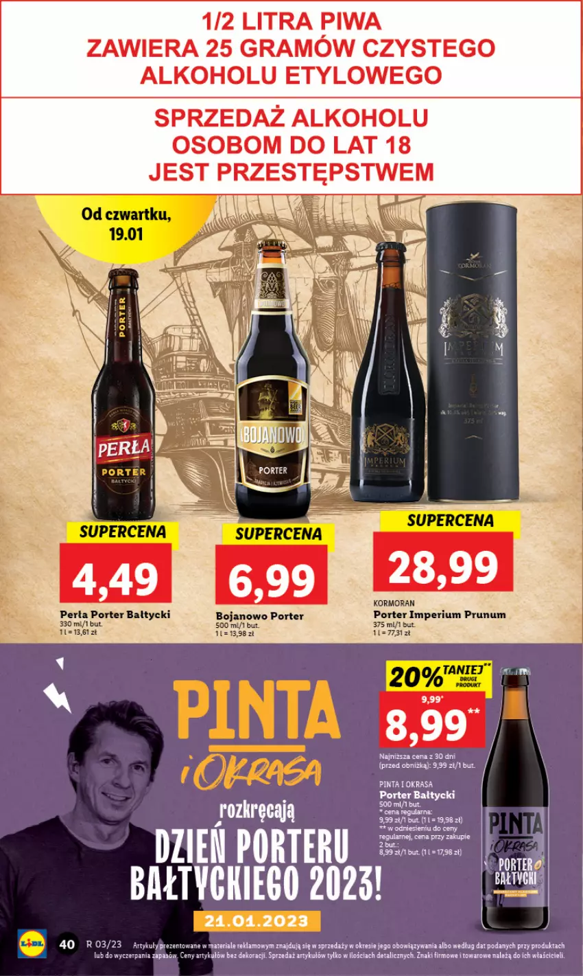 Gazetka promocyjna Lidl - GAZETKA - ważna 19.01 do 21.01.2023 - strona 46 - produkty: Gra, Piwa, Por