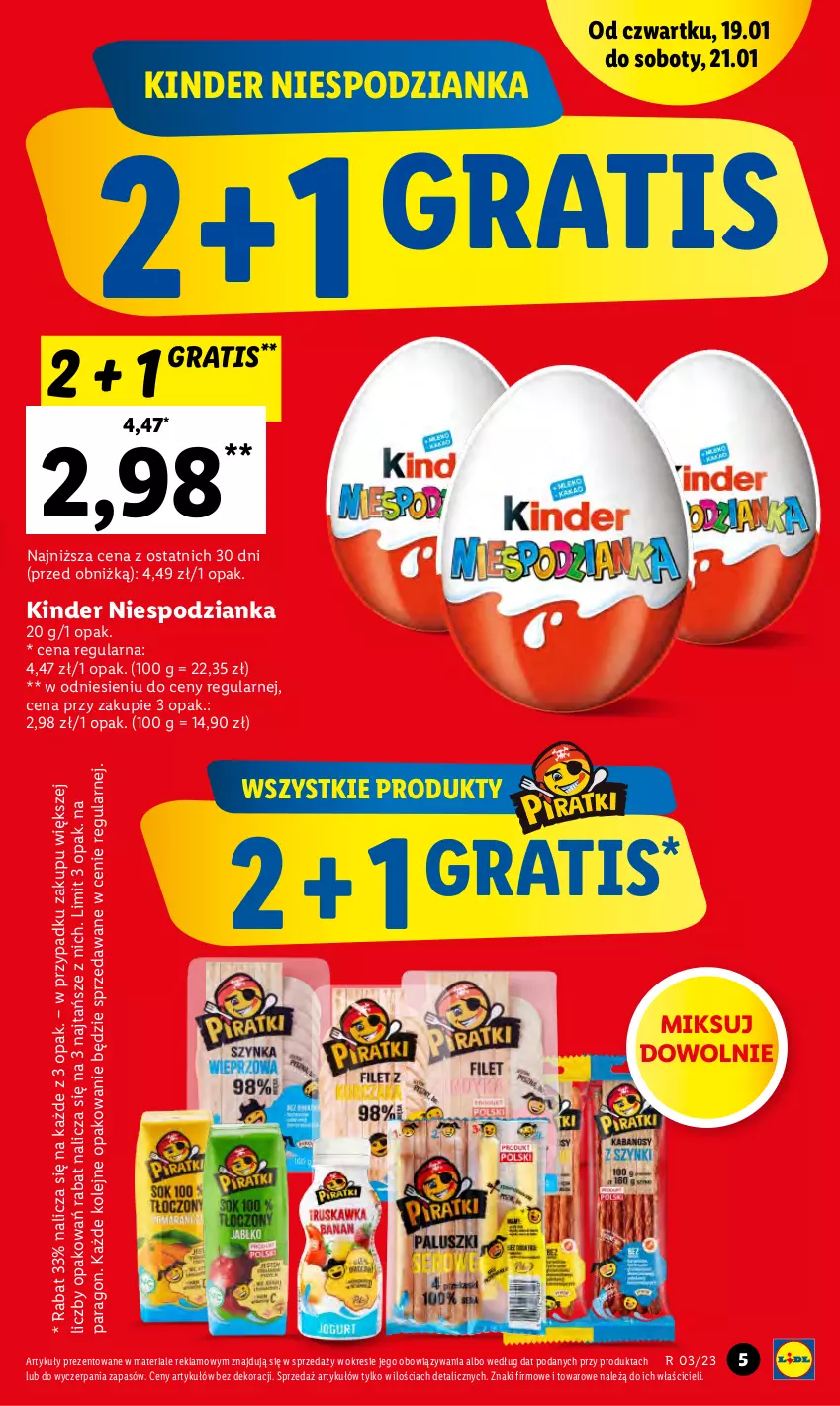 Gazetka promocyjna Lidl - GAZETKA - ważna 19.01 do 21.01.2023 - strona 5 - produkty: Gra, Kinder, Olej