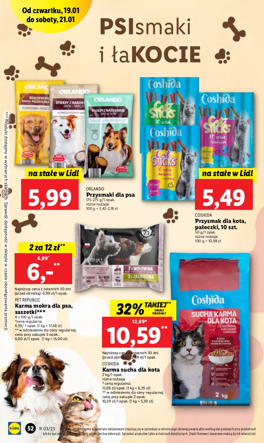 Gazetka promocyjna Lidl - GAZETKA - ważna 19.01 do 21.01.2023 - strona 58 - produkty: Koc, Przysmak dla kota, Przysmaki