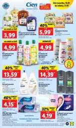 Gazetka promocyjna Lidl - GAZETKA - Gazetka - ważna od 21.01 do 21.01.2023 - strona 55 - produkty: Mydło w płynie, Hydrolat, Bell, Dove, Szampon, Podpaski, Bella, Mydło, Wkładki