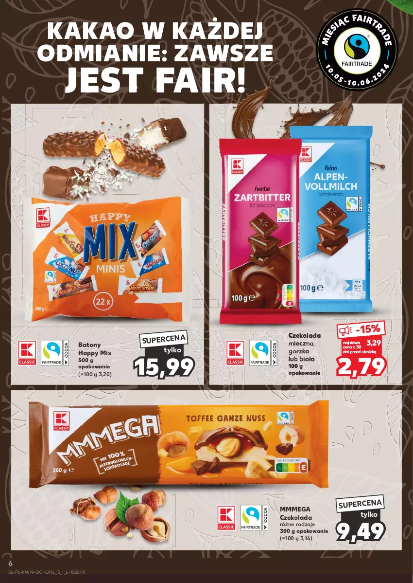 Gazetka promocyjna Kaufland - Kaufland - ważna 09.05 do 22.05.2024 - strona 6 - produkty: Baton, Czekolada, Czekolada mleczna, Fa, Kakao