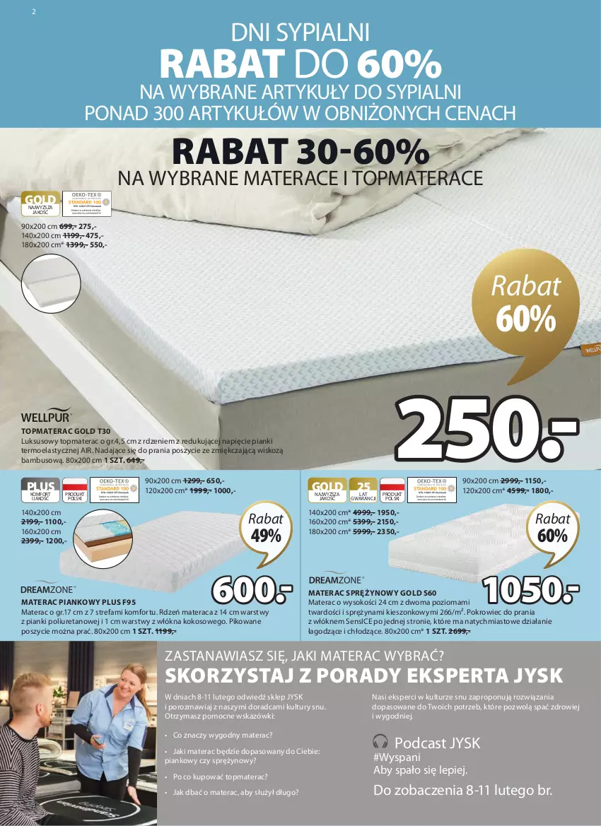 Gazetka promocyjna Jysk - Oferta tygodnia - ważna 01.02 do 07.03.2023 - strona 3 - produkty: Fa, Kokos, Materac, Materac piankowy, Materac sprężynowy, Pokrowiec, Por, Sok, Tera, Top, Zdrowie