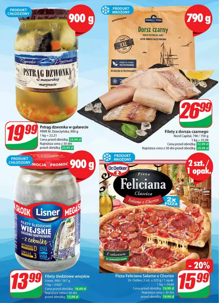 Gazetka promocyjna Dino - Gazetka 22 / 2024 - ważna 29.05 do 04.06.2024 - strona 28 - produkty: Dorsz, Dr. Oetker, Feliciana, Gala, Lisner, Pizza, Por, Pstrąg, Pstrąg dzwonka, Tonik