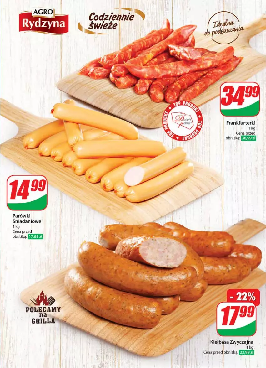 Gazetka promocyjna Dino - Gazetka 22 / 2024 - ważna 29.05 do 04.06.2024 - strona 31 - produkty: Danio, Frankfurterki, Grill, Kiełbasa, Parówki