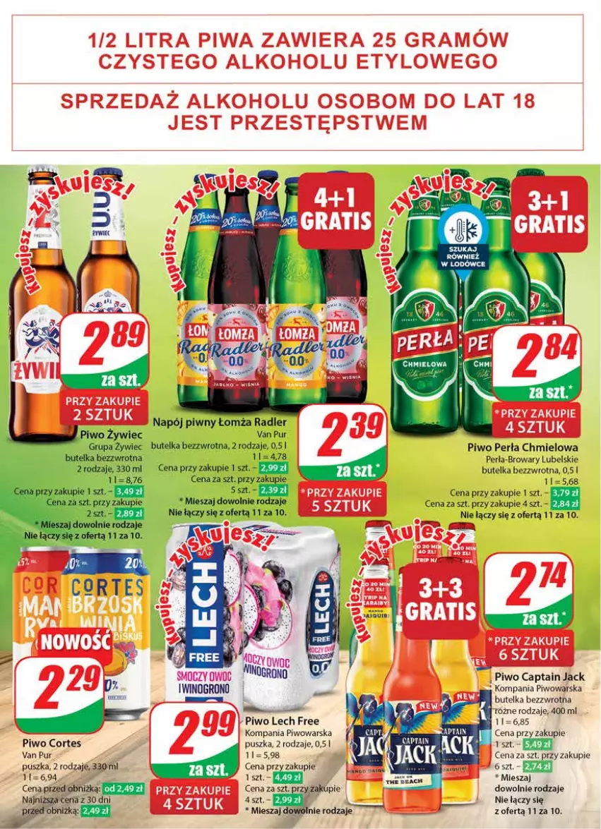 Gazetka promocyjna Dino - Gazetka 22 / 2024 - ważna 29.05 do 04.06.2024 - strona 48 - produkty: Captain Jack, Mop, Napój, Perła, Piwo, Pur, Radler, Wino