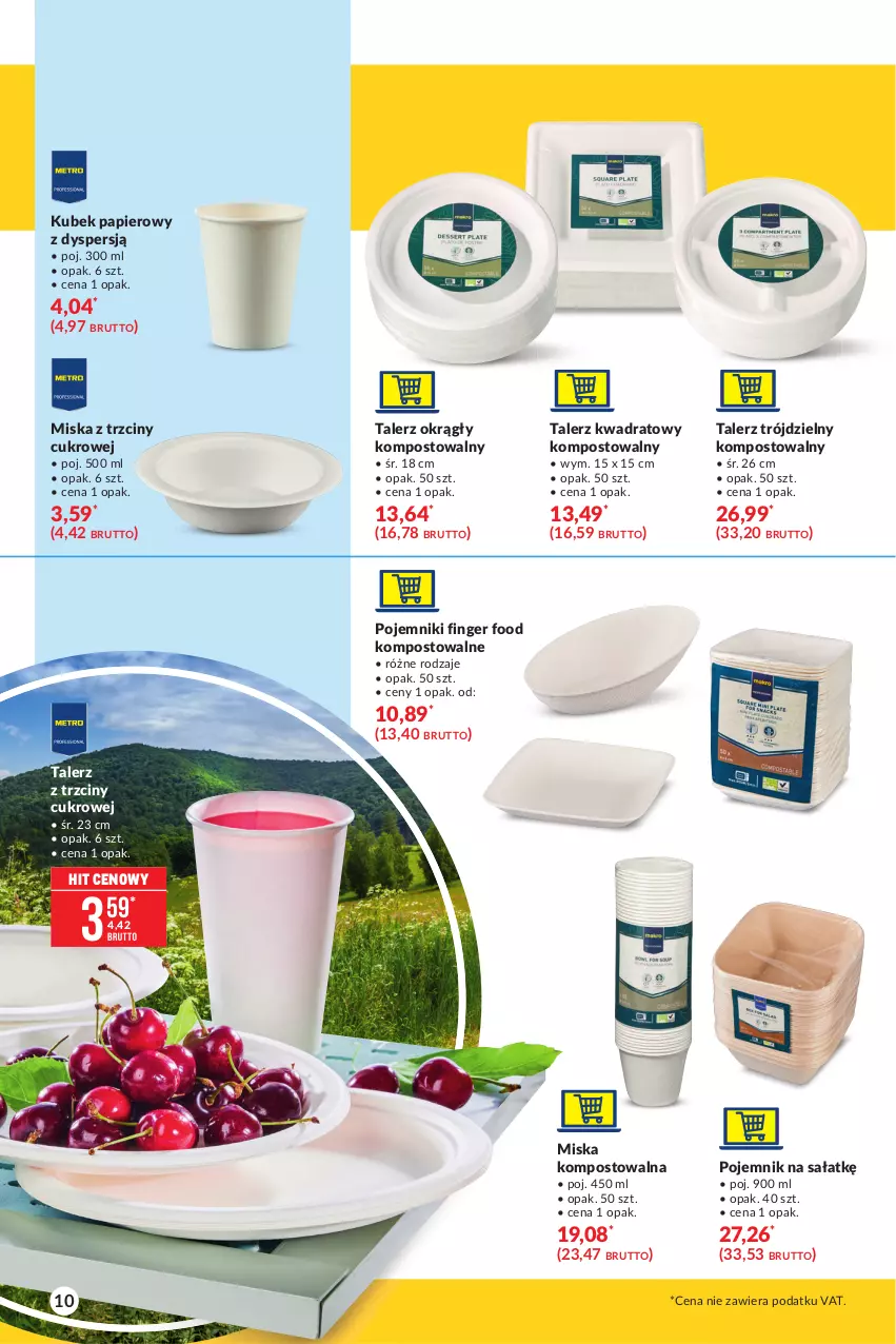 Gazetka promocyjna Makro - [Oferta specjalna] Letni relaks - ważna 13.07 do 26.07.2021 - strona 10 - produkty: Kubek, Kubek papierowy, Miska, Papier, Pojemnik, Sałat, Talerz