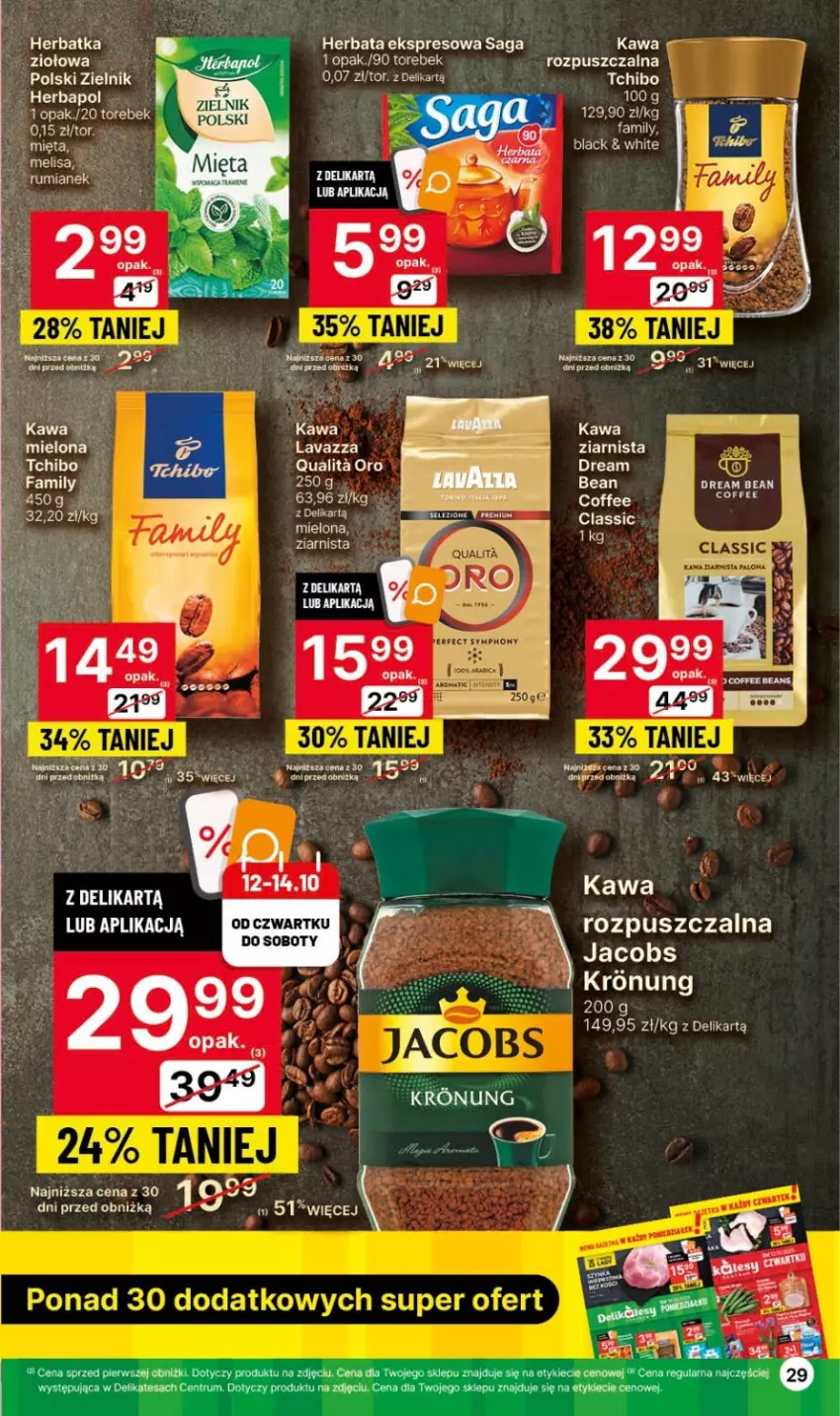 Gazetka promocyjna Delikatesy Centrum - Gazetka DC40 czw-sr - ważna 12.10 do 18.10.2023 - strona 29 - produkty: Fa, Herbata, Jacobs, Kawa, Lack, LG, Por, Rum, Saga