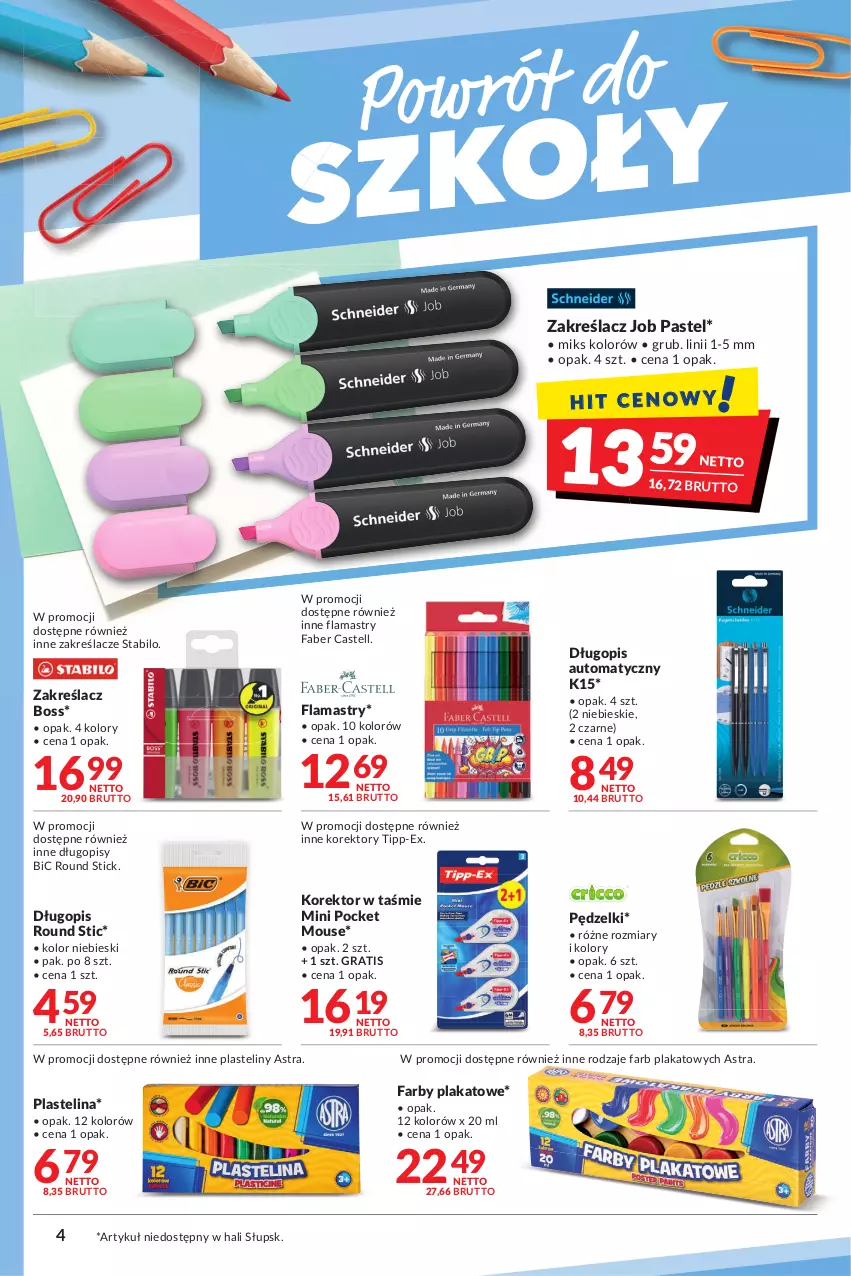 Gazetka promocyjna Makro - [Oferta promocyjna] Artykuły spożywcze i przemysłowe - ważna 09.08 do 22.08.2022 - strona 4 - produkty: BIC, Długopis, Fa, Flamastry, Gra, Plastelina