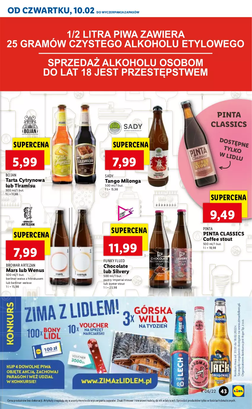 Gazetka promocyjna Lidl - GAZETKA - ważna 10.02 do 12.02.2022 - strona 43 - produkty: Hibiskus, Mars, Tarta