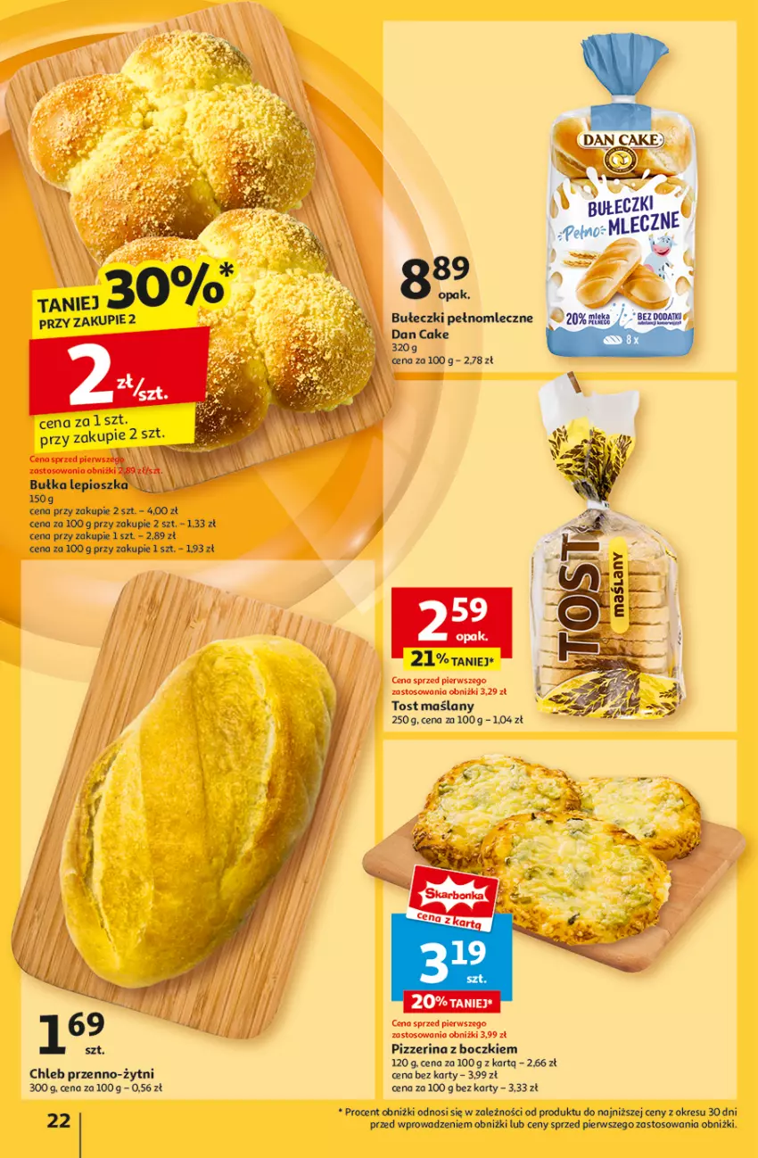 Gazetka promocyjna Auchan - Gazetka Pewność Niskich Cen Hipermarket Auchan - ważna 05.09 do 11.09.2024 - strona 24 - produkty: Bułeczki, Chleb, Dan Cake, Pizzerina