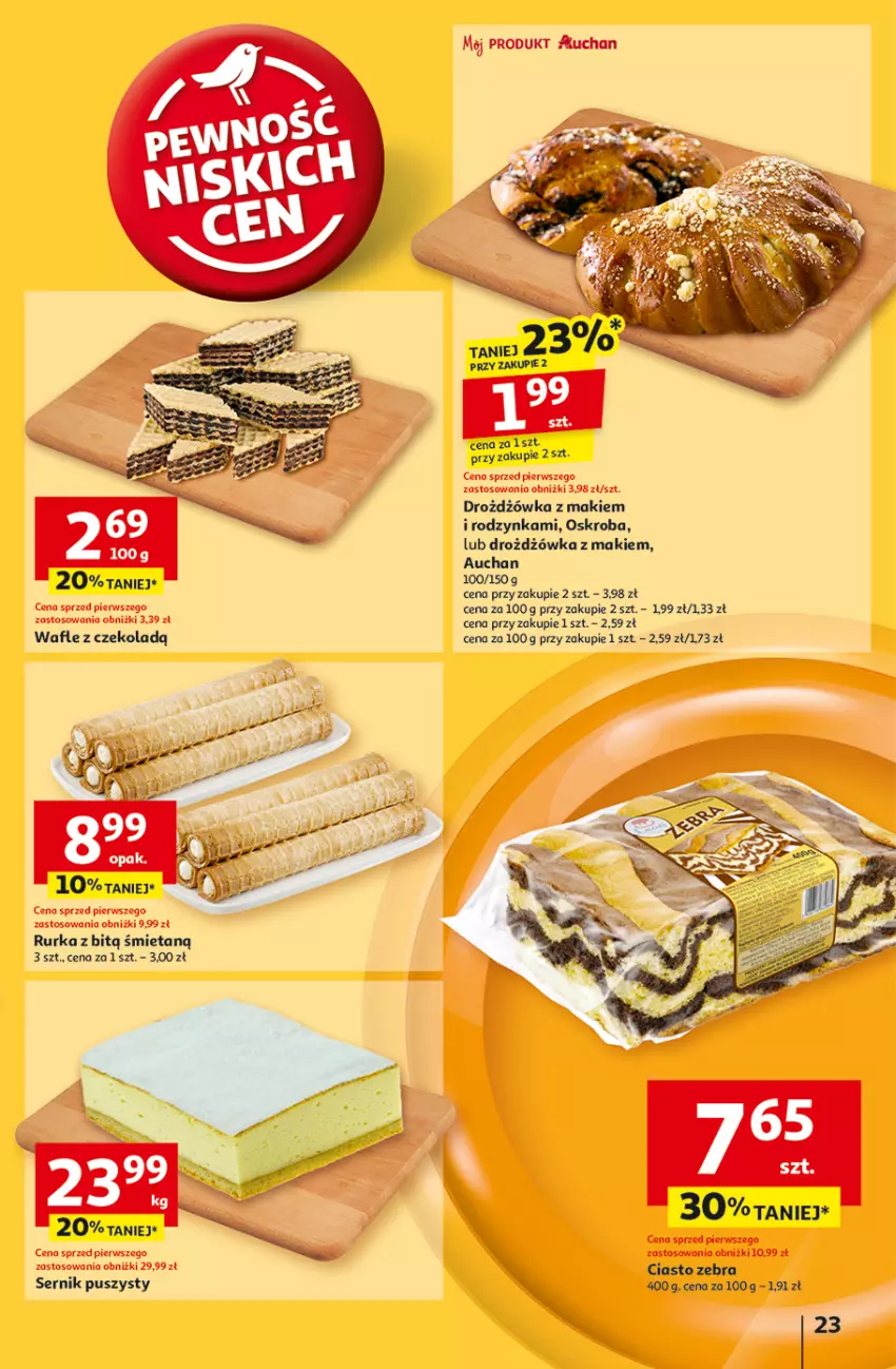 Gazetka promocyjna Auchan - Gazetka Pewność Niskich Cen Hipermarket Auchan - ważna 05.09 do 11.09.2024 - strona 25 - produkty: Piec, Ser, Wafle