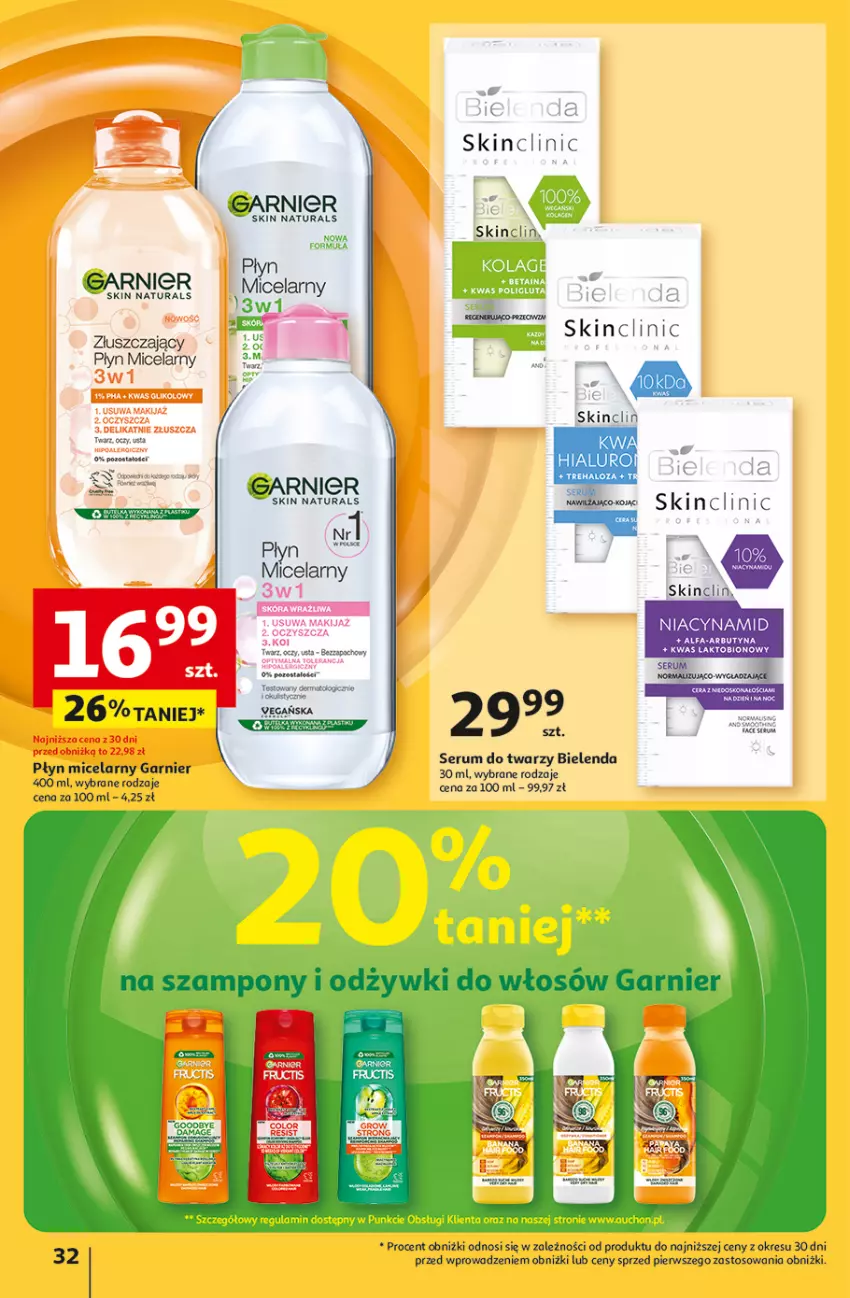 Gazetka promocyjna Auchan - Gazetka Pewność Niskich Cen Hipermarket Auchan - ważna 05.09 do 11.09.2024 - strona 34 - produkty: Buty, Clin, Fa, Garnier, Płyn micelarny, Por