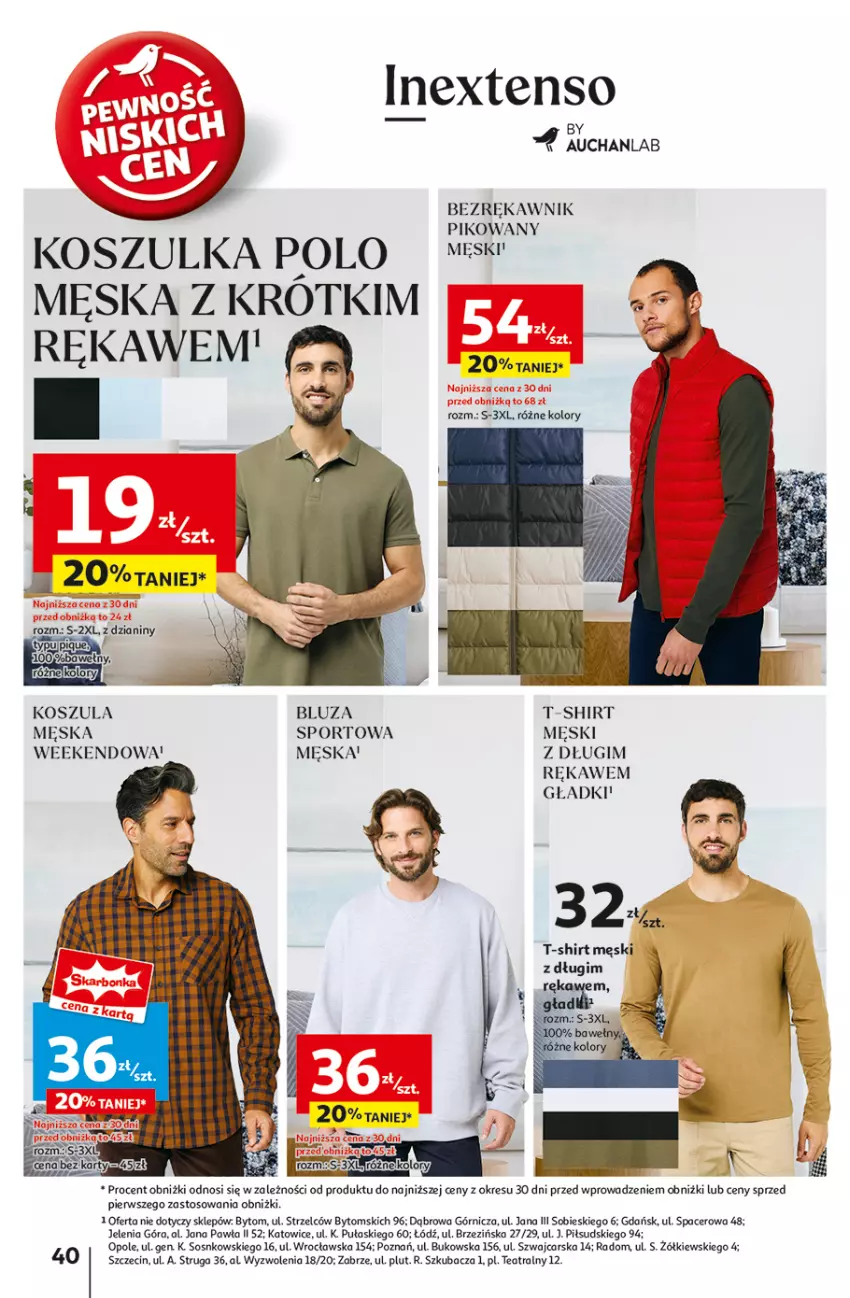 Gazetka promocyjna Auchan - Gazetka Pewność Niskich Cen Hipermarket Auchan - ważna 05.09 do 11.09.2024 - strona 48 - produkty: Acer, Bluza, Cars, Kosz, Koszula, Koszulka, Por, Sos, Sport, T-shirt