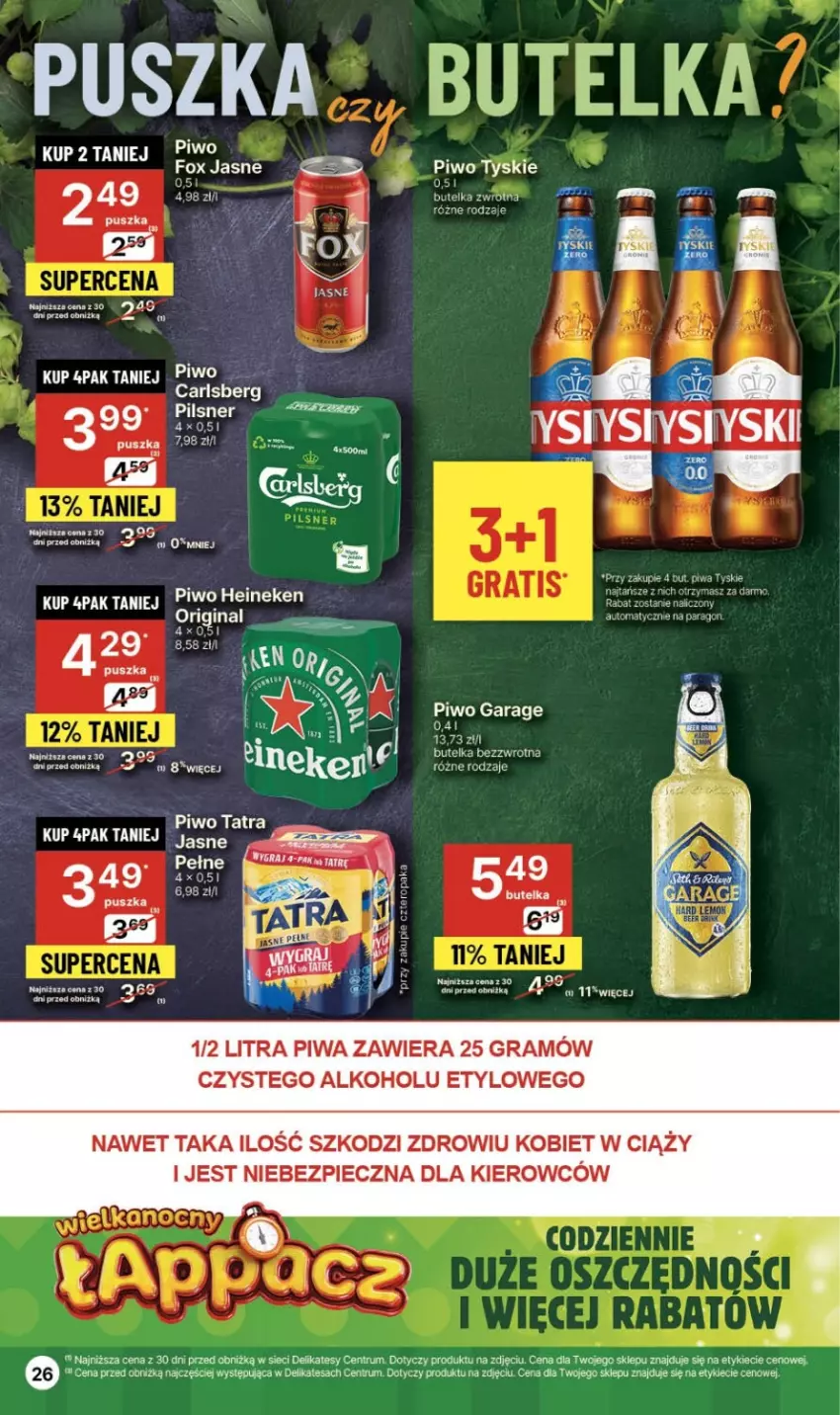 Gazetka promocyjna Delikatesy Centrum - NOWA GAZETKA Delikatesy Centrum od 7 marca! 7-13.03.2024 - ważna 07.03 do 13.03.2024 - strona 26 - produkty: Carlsberg, Gra, Piec, Piwa, Piwo, Rum, Tatra, Tyskie