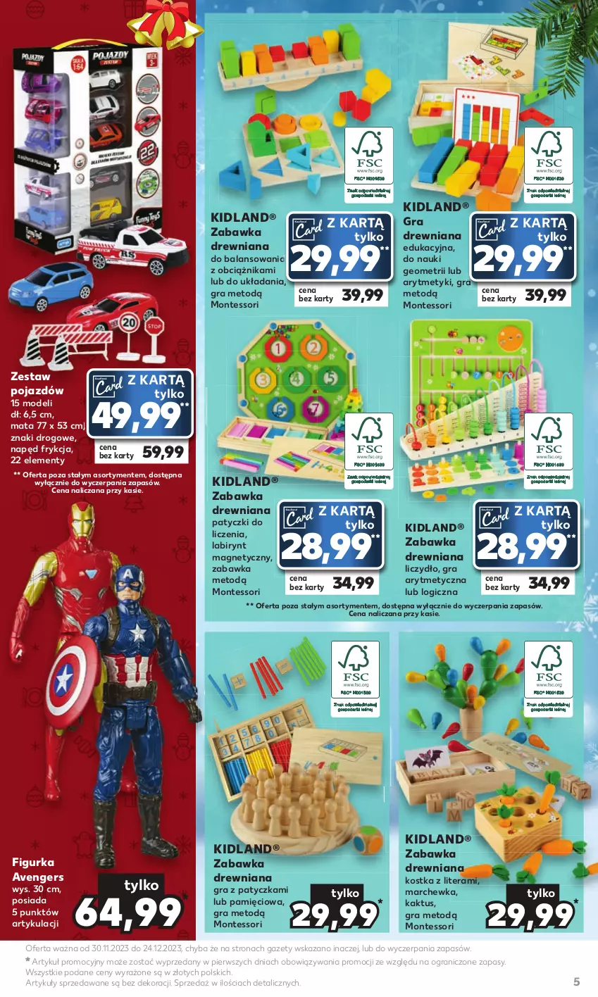 Gazetka promocyjna Kaufland - Kaufland - ważna 30.11 do 24.12.2023 - strona 5 - produkty: Avengers, Gra, Kaktus, Marchewka, Monte, Pojazd, Tera, Zabawka