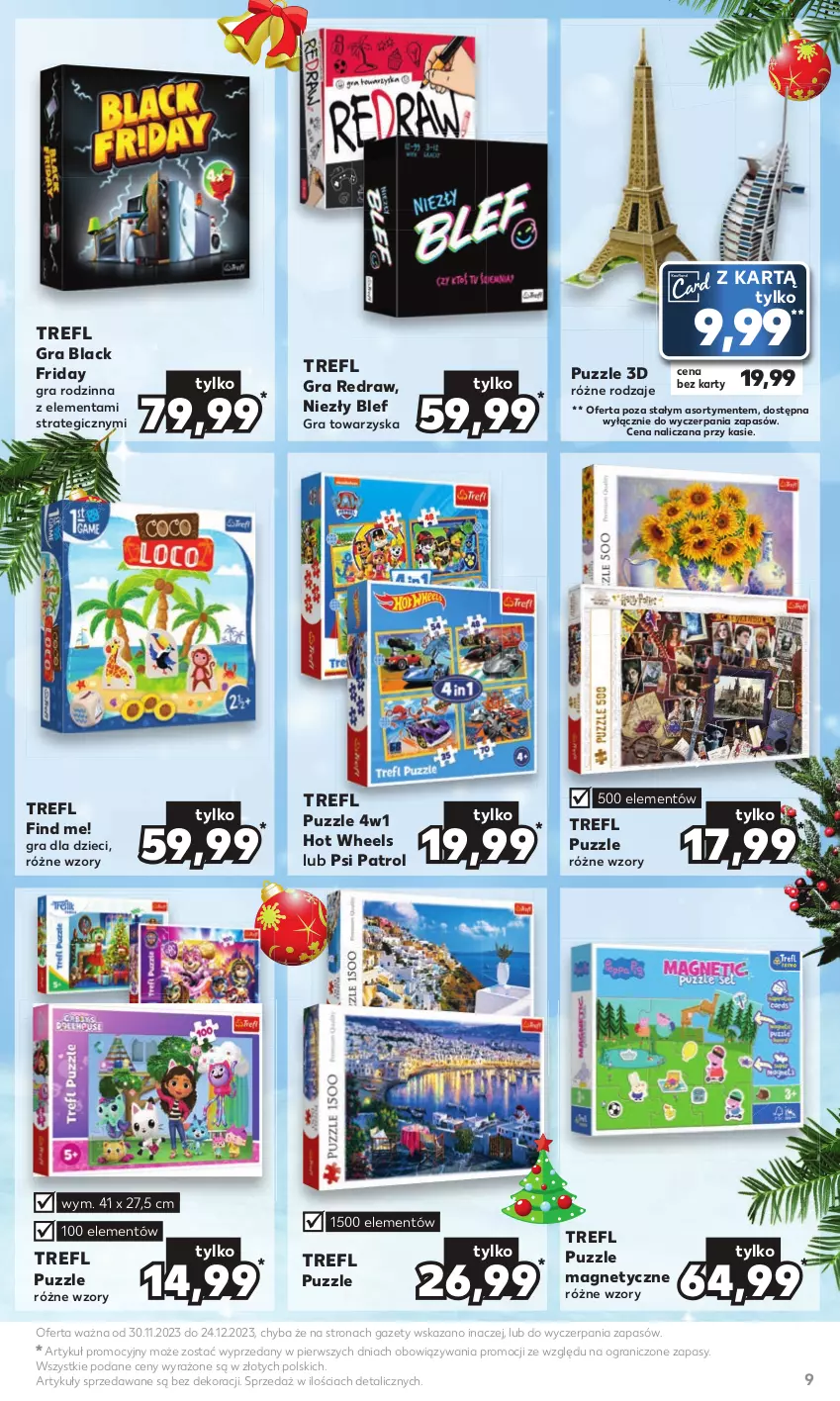 Gazetka promocyjna Kaufland - Kaufland - ważna 30.11 do 24.12.2023 - strona 9 - produkty: Dzieci, Gra, Gry, Hot Wheels, Lack, Psi Patrol, Puzzle