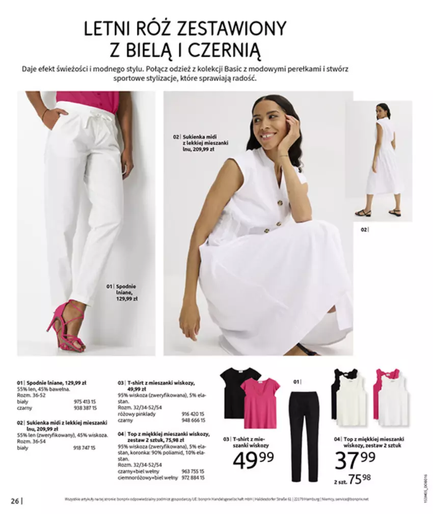 Gazetka promocyjna Bonprix - GOTOWA NA LATO? - ważna 04.05 do 31.05.2026 - strona 28 - produkty: Fa, Por, Sport, Sukienka, T-shirt, Top