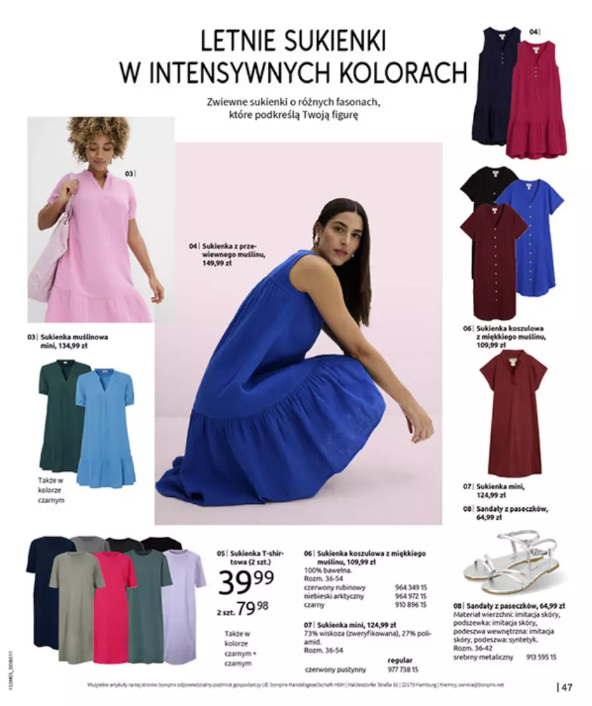 Gazetka promocyjna Bonprix - GOTOWA NA LATO? - ważna 04.05 do 31.05.2026 - strona 49 - produkty: AEG, Fa, LG, Sandał, Sukienka, Wełna