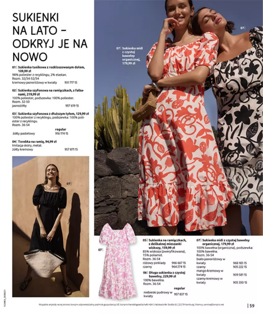 Gazetka promocyjna Bonprix - GOTOWA NA LATO? - ważna 04.05 do 31.05.2026 - strona 61 - produkty: Fa, Gala, Mango, Sukienka, Torebka, Tusz