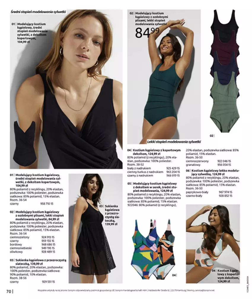 Gazetka promocyjna Bonprix - GOTOWA NA LATO? - ważna 04.05 do 31.05.2026 - strona 72 - produkty: Fa, Gra, Granat, Kostium, Moda, Por, Ser, Sukienka, Top