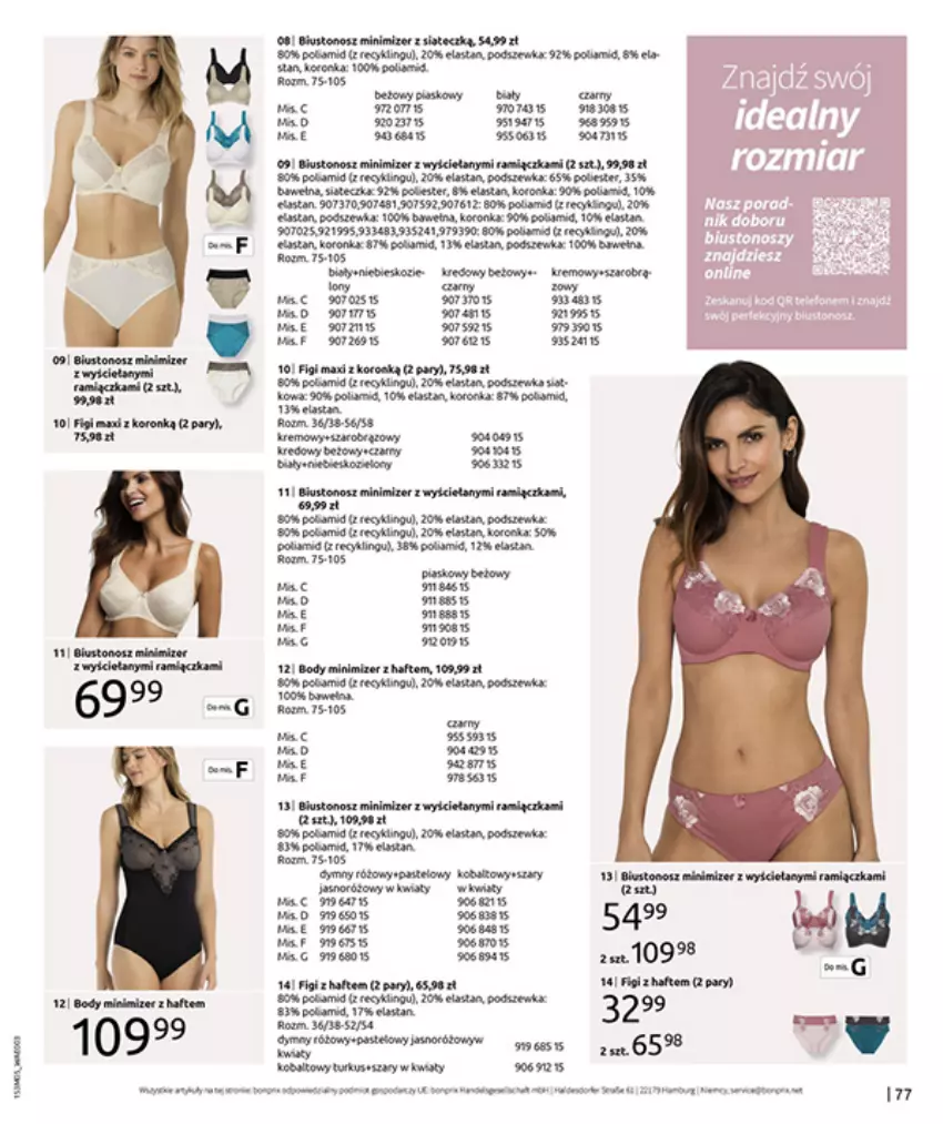 Gazetka promocyjna Bonprix - GOTOWA NA LATO? - ważna 04.05 do 31.05.2026 - strona 79 - produkty: Biustonosz, Body, Fa, Figi, Por, Wełna