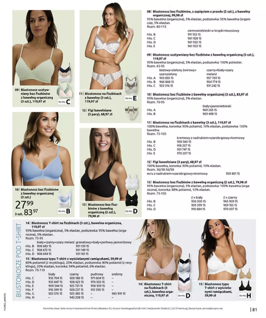 Gazetka promocyjna Bonprix - GOTOWA NA LATO? - ważna 04.05 do 31.05.2026 - strona 83 - produkty: Biustonosz, Dron, Fa, Figi, Gra, Kakao, Por, Ser, Sport, T-shirt, Wełna
