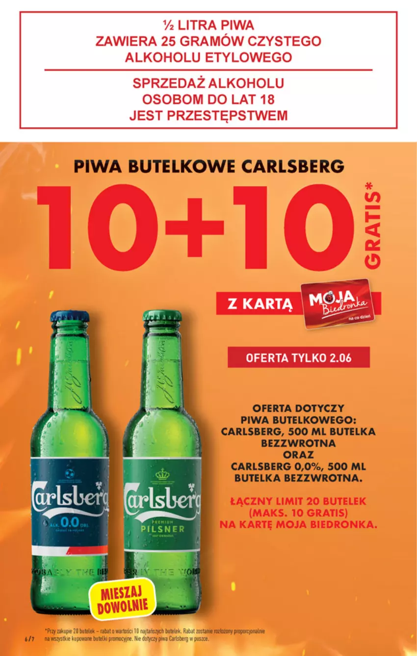 Gazetka promocyjna Biedronka - W tym tygodniu - ważna 02.06 do 09.05.2021 - strona 6 - produkty: Carlsberg, Gra, Piwa