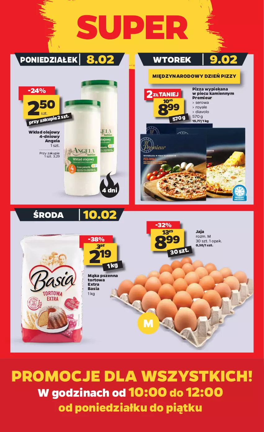 Gazetka promocyjna Netto - Oferta tygodnia - ważna 08.02 do 13.02.2021 - strona 2 - produkty: Basia, Jaja, Mąka, Mąka pszenna, Olej, Piec, Pizza, Ser, Wkład olejowy