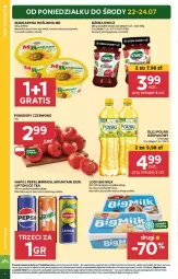 Gazetka promocyjna Stokrotka - Market - Gazetka - ważna od 24.07 do 24.07.2024 - strona 4 - produkty: Warzywa, Por, Gra, Ice tea, Big Milk, Mirinda, Dżem, Lody, Pepsi, Margaryna, Lipton, Algida, Owoce, Napój, Olej, Mięso, LG