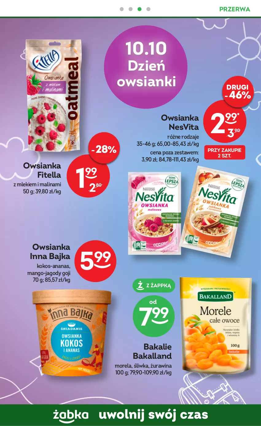 Gazetka promocyjna Żabka - ważna 27.09 do 10.10.2023 - strona 40 - produkty: Ananas, Bakalland, Jagody, Jagody goji, Kokos, Mango, Morela, Owsianka