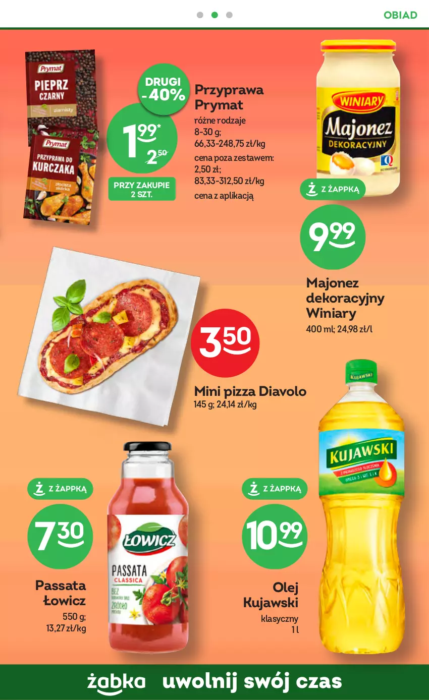 Gazetka promocyjna Żabka - ważna 27.09 do 10.10.2023 - strona 47 - produkty: Kujawski, Majonez, Olej, Pizza, Prymat, Winiary