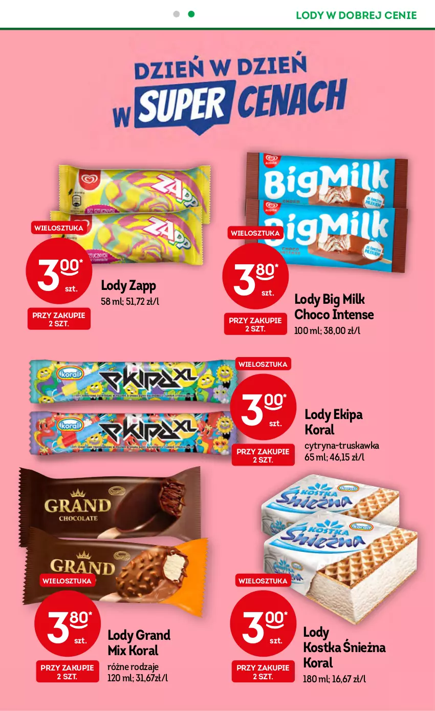 Gazetka promocyjna Żabka - ważna 27.09 do 10.10.2023 - strona 51 - produkty: Big Milk, Gra, Lody