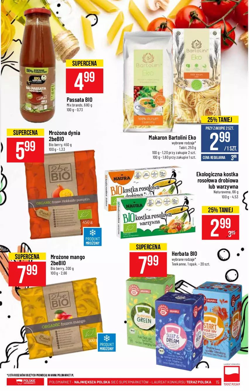 Gazetka promocyjna PoloMarket - Gazetka pomocyjna - ważna 22.09 do 28.09.2021 - strona 15 - produkty: Herbata, Laur, Makaron, Mango, Teekanne, Tera