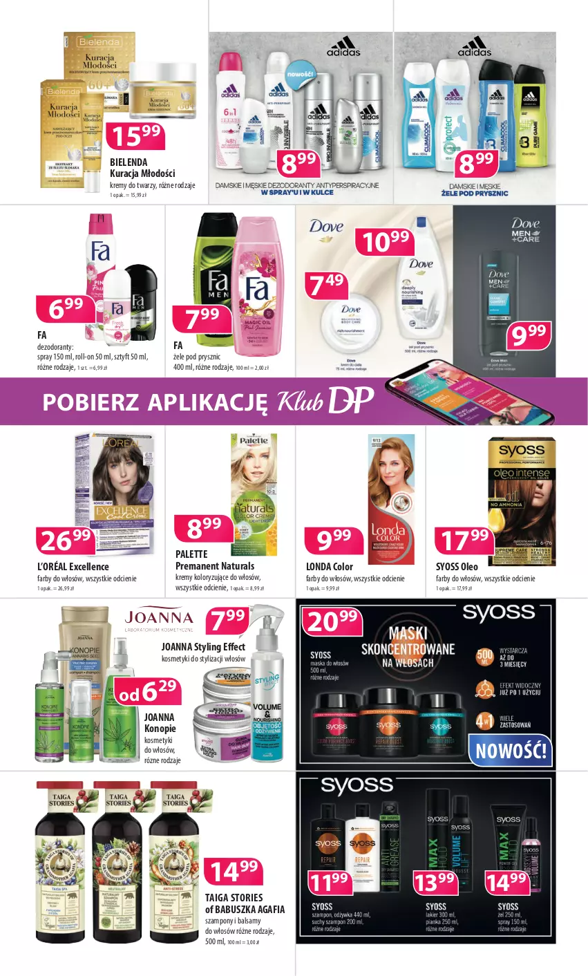 Gazetka promocyjna Drogerie Polskie - Gazetka - ważna 12.11 do 30.11.2021 - strona 5 - produkty: Bielenda, Dezodorant, Fa, Joanna, Joanna styling, L’Oréal, Oleo, Palette, Syoss, Szampon