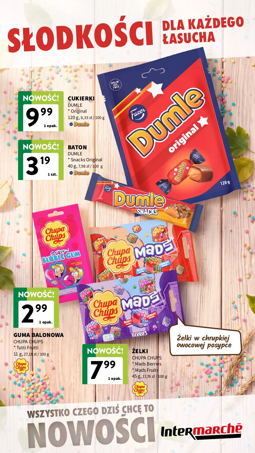 Gazetka promocyjna Intermarche - Gazetka Intermarche - ważna 09.09 do 26.09.2026 - strona 2 - produkty: Baton, Chrupki, Chupa Chups, Cukier, Cukierki, Gin