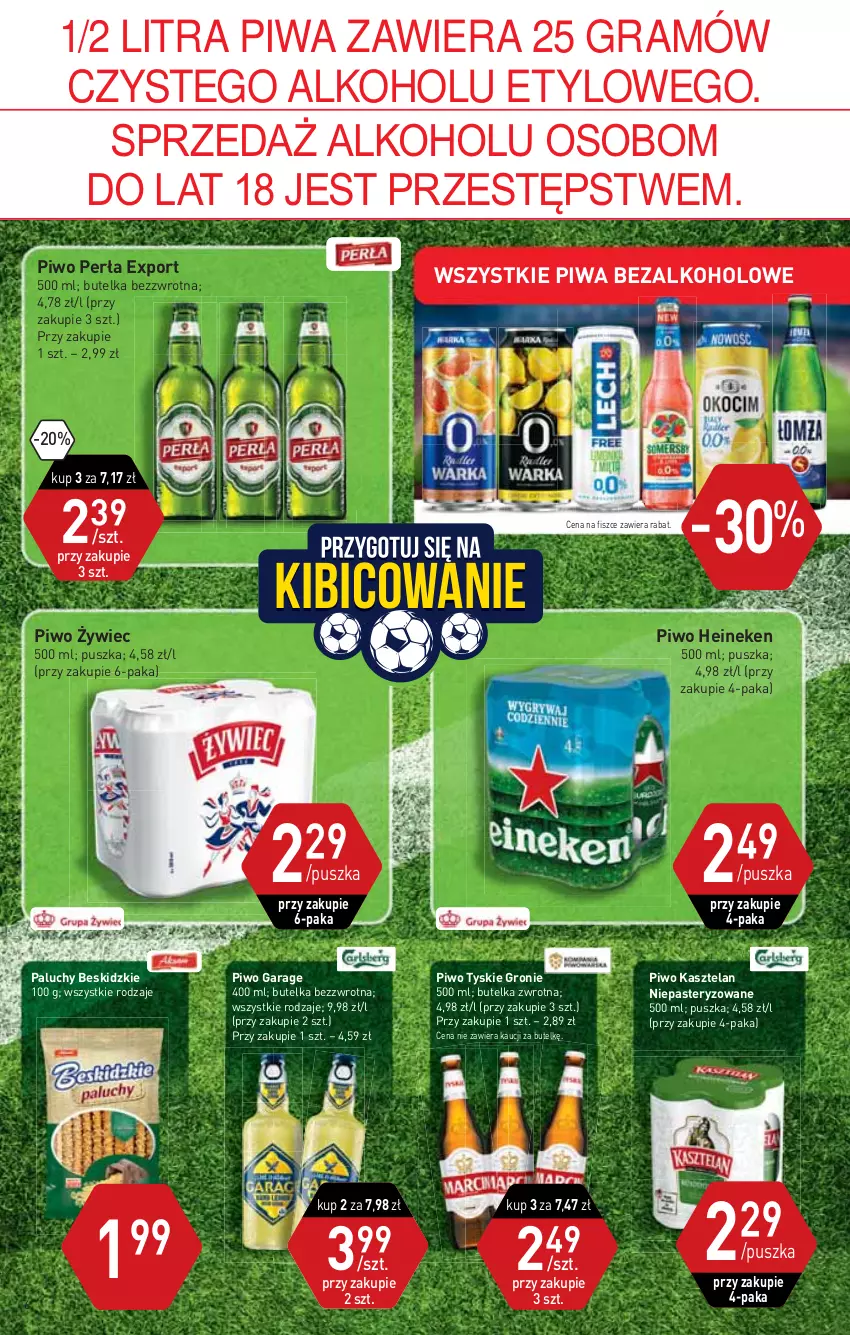 Gazetka promocyjna Stokrotka - Market - ważna 24.06 do 30.06.2021 - strona 6 - produkty: Beskidzki, BIC, Gra, Heineken, Kasztelan, Perła, Piwa, Piwo, Por, Tyskie