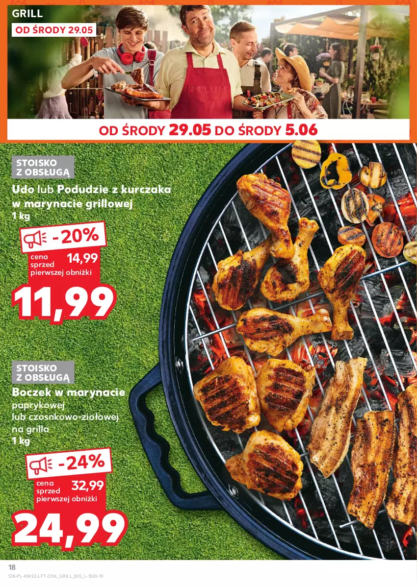 Gazetka promocyjna Kaufland - Gazetka tygodnia - ważna 29.05 do 05.06.2024 - strona 18 - produkty: Boczek, Grill, Kurczak, Podudzie z kurczaka