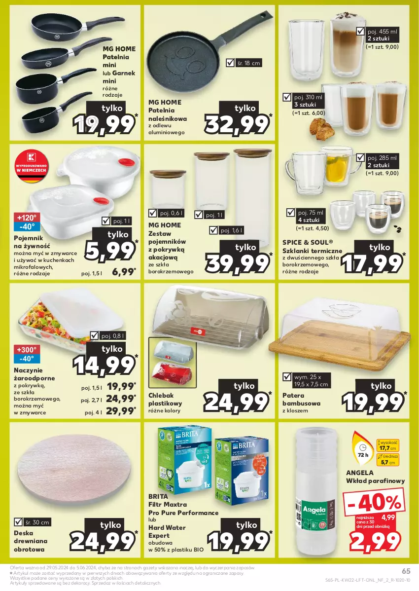 Gazetka promocyjna Kaufland - Gazetka tygodnia - ważna 29.05 do 05.06.2024 - strona 65 - produkty: Brit, Brita, Chleb, Chlebak, Fa, Garnek, Gra, Lanki, Naczynie żaroodporne, Patelnia, Pojemnik, Por, Pur, Sok, Tera