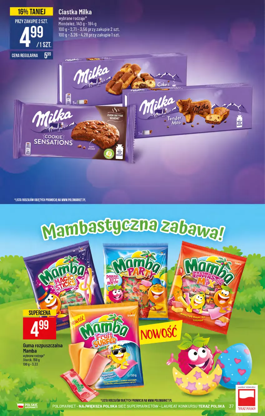 Gazetka promocyjna PoloMarket - Gazetka promocyjna  r - ważna 17.03 do 23.03.2021 - strona 37 - produkty: Ciastka, Laur, Milka, Sati, Tera