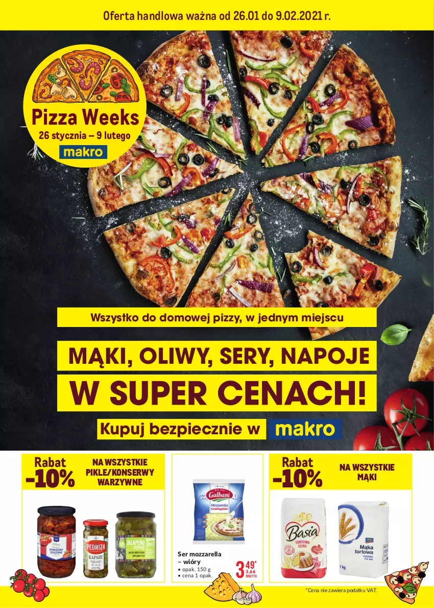 Gazetka promocyjna Makro - [Oferta specjalna] Pizza Weeks - ważna 26.01 do 09.02.2021 - strona 1 - produkty: Mozzarella, Napoje, Piec, Ser