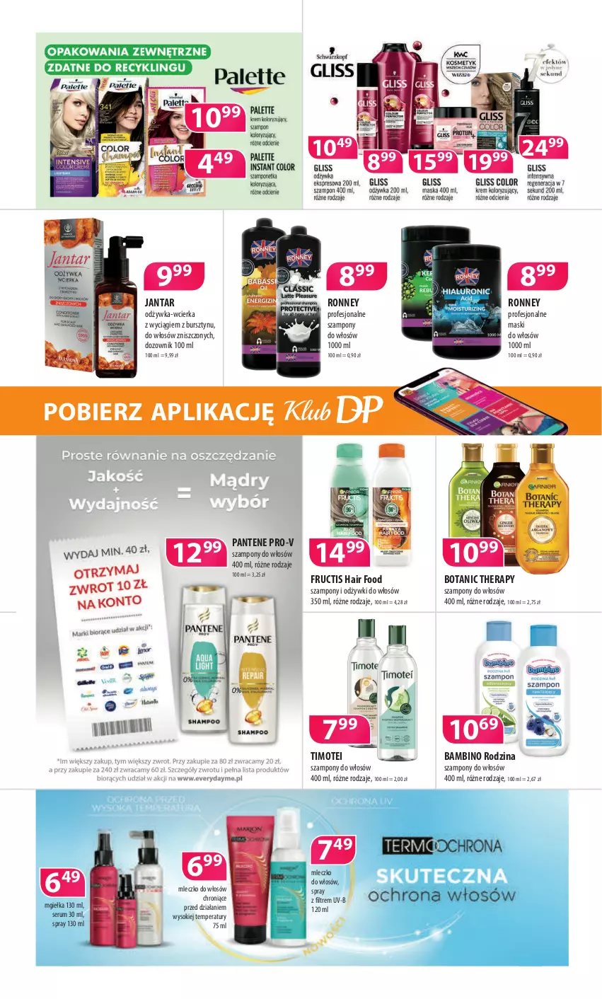 Gazetka promocyjna Drogerie Polskie - Gazetka - ważna 08.10 do 31.10.2021 - strona 5 - produkty: Bursztyn, Dozownik, Fructis, Mleczko, Odżywka, Pantene, Rum, Ser, Serum, Sok, Szampon