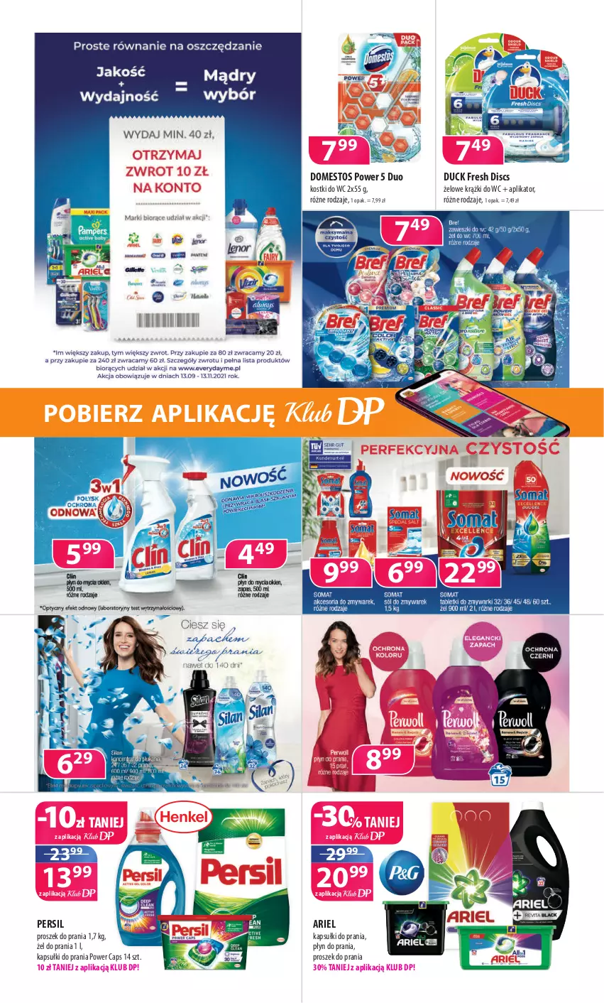 Gazetka promocyjna Drogerie Polskie - Gazetka - ważna 08.10 do 31.10.2021 - strona 8 - produkty: Ariel, Domestos, Duck, Kapsułki do prania, Persil, Płyn do prania, Proszek do prania